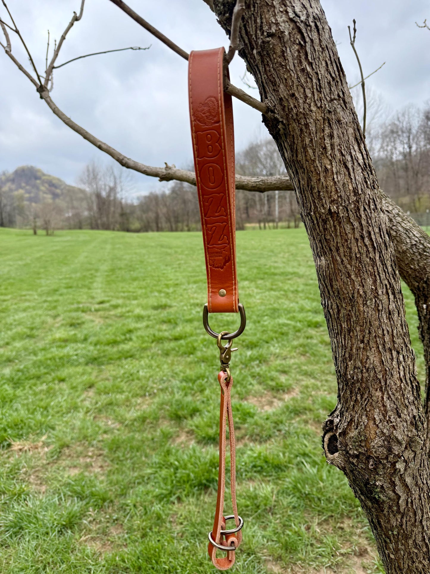 Custom Leather Turkey Tote β Personalized, Hand-Painted, Full-Grain Hunting Sling